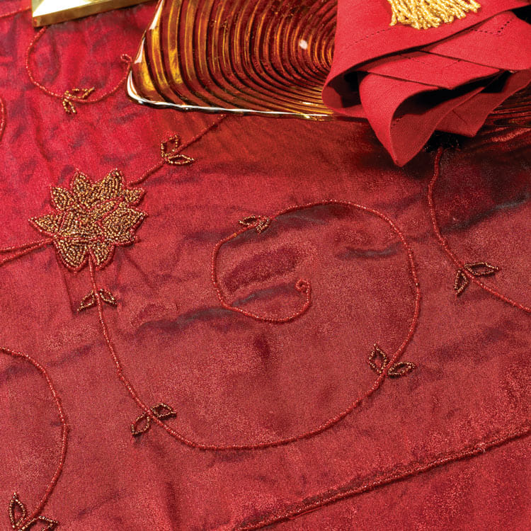 Scarlet Silk Linen